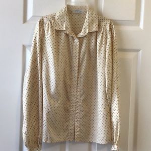 Vintage Latiffa long sleeve button down blouse with collar